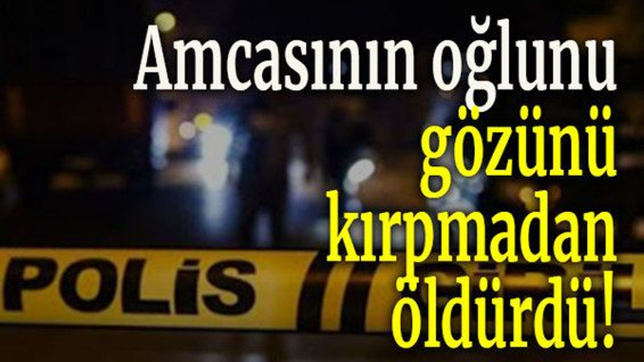 Amcasının oğlunu gözünü kırpmadan öldürdü!